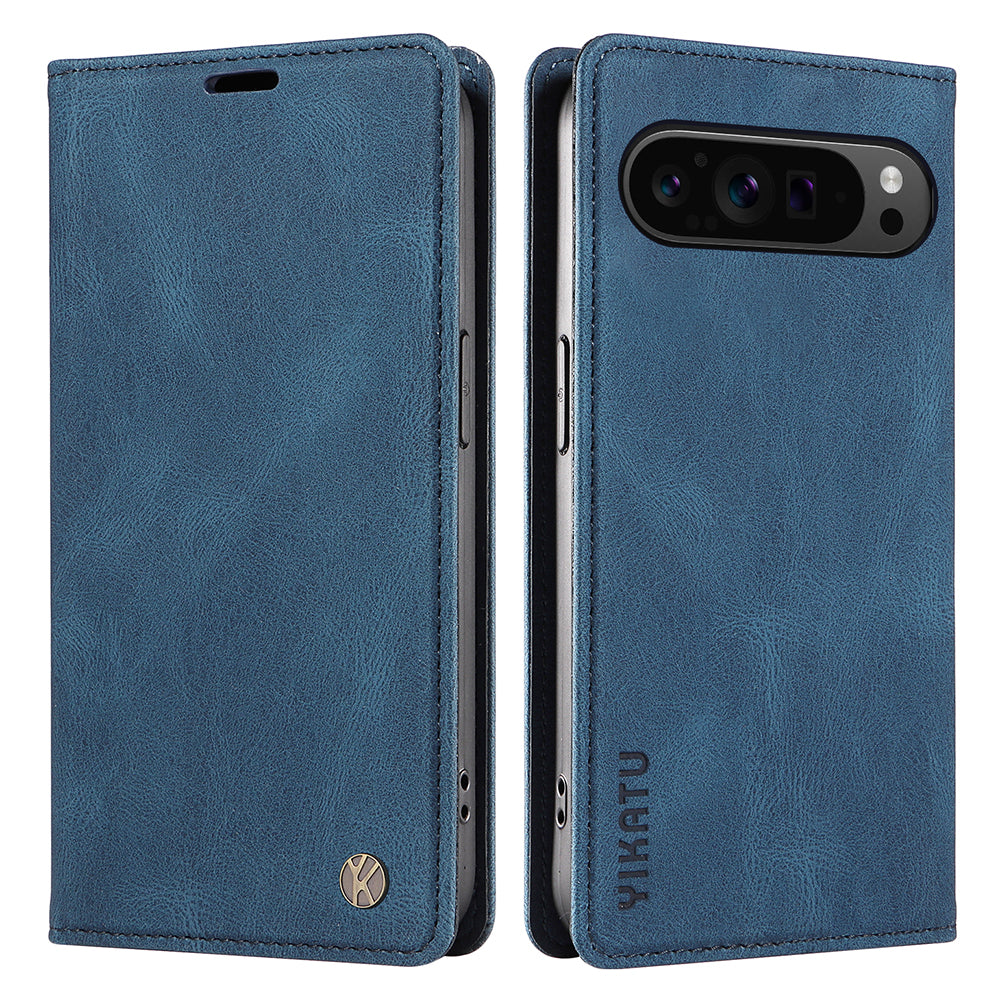 YIKATU YK-005 For Google Pixel 9 Pro Case Skin-touch Leather Card Slots Phone Cover YIKATU YK-005 For Google Pixel 9 Pro Case Skin-touch Leather Card Slots Phone Cover